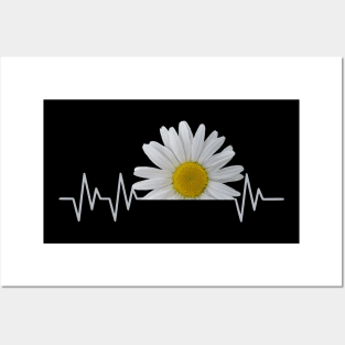 daisy flower daisies bloom floral heartbeat Posters and Art